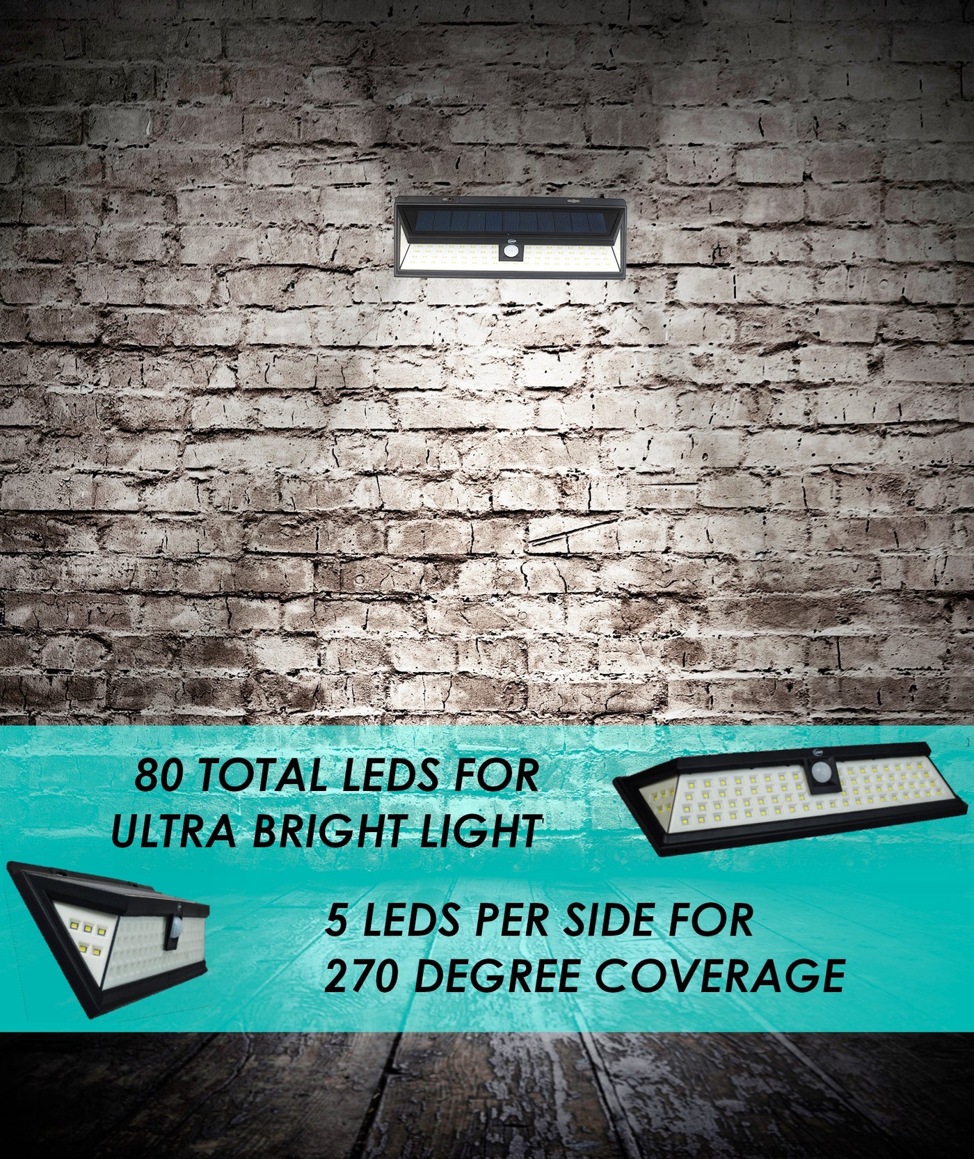 100 LED Solar Security Light with Motion Sensor