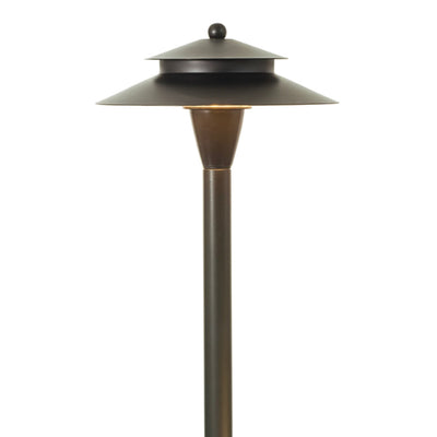 LAWNSHINE Premium Brass 4 Path Light Plug n' Play Landscape Lighting Kit (Midnight Bronze)